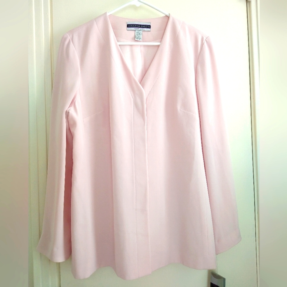 Amanda Smith Pure Silk light pink blazer